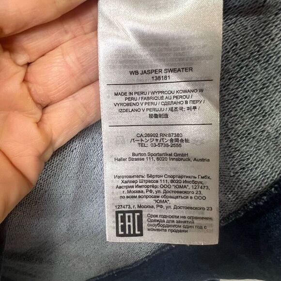 Burton Denim Blue Jasper Sweater Cowl Neck Pullover Sweatshirt Tunic - Picture 6 of 11